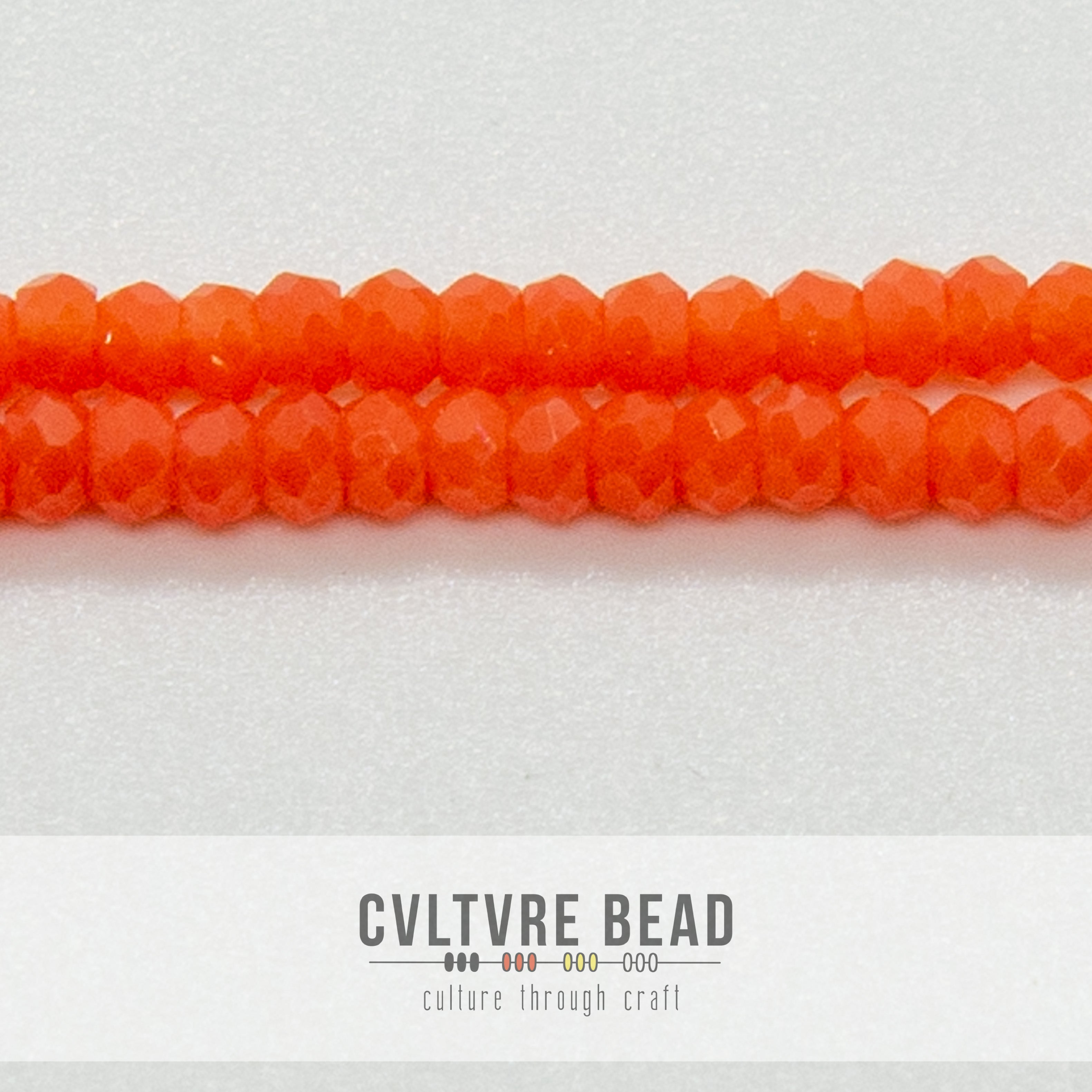 Crystal Lane Rondelle - 1.5x2.5mm -  Op. Orange